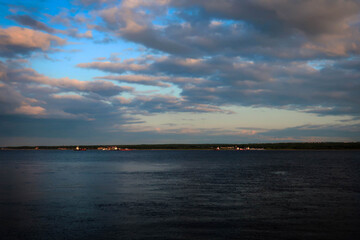 River Ob view by summer near Salekhard, Yamalo-Nenets Autonomous Region, Russia