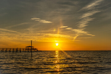 A cool sunset view at Fairhope, Alabama 