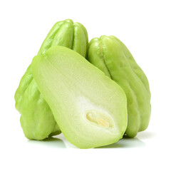 Chayote on a white background