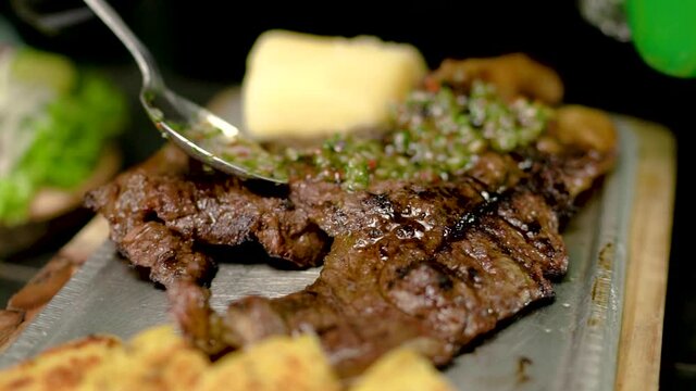 grilled steak on a plate