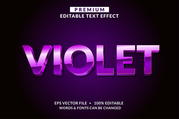 Violet Editable 3d Text Effect Font Style Templates