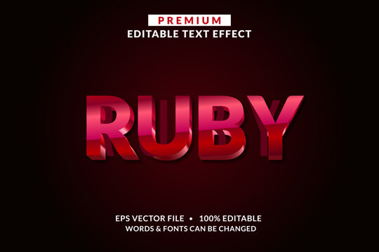 Ruby Editable 3d Text Effect Font Style Templates