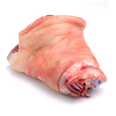 raw pork (leg) isolated on white background