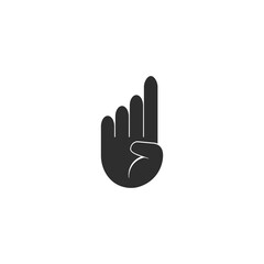 Hand gesture icon logo simple template