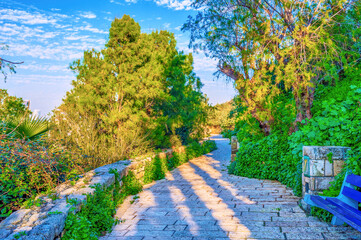 The lush garden of Jaffa, Tel Aviv, Israel