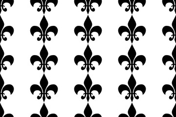 Royal heraldic lilies seamless pattern abstract background