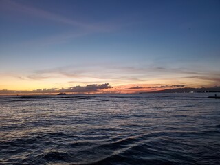 Obraz premium the sun had set in Hawaii