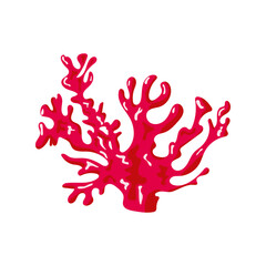 red coral sea life nature icon