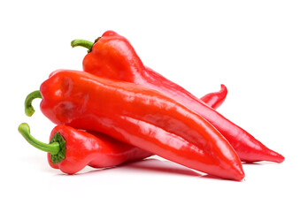 Fresh red pepper on white background