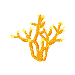 yellow coral sea life nature icon