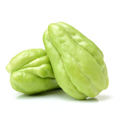 Chayote on a white background