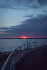 Fototapeta na wymiar sunset in Portsmouth