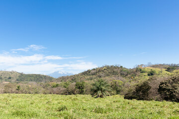 Panama David district, tropical vegetation and the Baru Volcano in the background