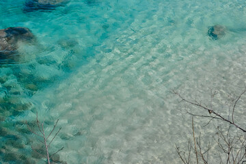 Turquoise crystal clear water from the sea