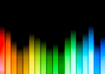 光り輝く抽象的なイコライザー