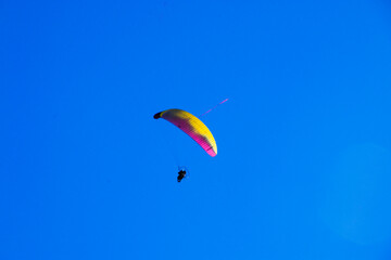 paragliding in the sky