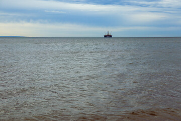 oil rig in the sea