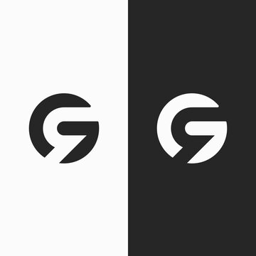 Circle Letter GR logo concept. Modern logo.