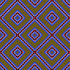 Seamless vector pattern in geometric ornamental style