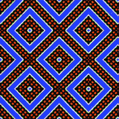 Seamless vector pattern in geometric ornamental style