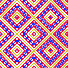 Seamless vector pattern in geometric ornamental style