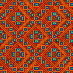 Seamless vector pattern in geometric ornamental style