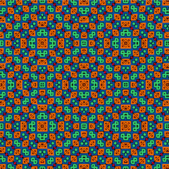 Seamless vector pattern in geometric ornamental style