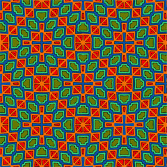 Seamless vector pattern in geometric ornamental style