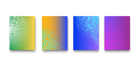 Abstract four colored rectangles for banner design. Simple design. Minimal geometric background. Stock image.