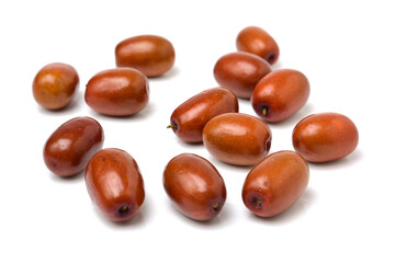 jujube or chinese date on white background