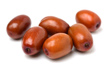 jujube or chinese date on white background