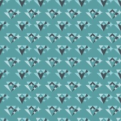 Abstract Green and Sparkling Gem Vector Graphic Seamless Pattern