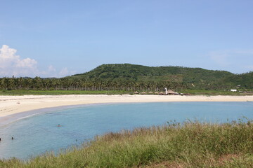 Tanjung Aan beach in Lombok island Indonesia