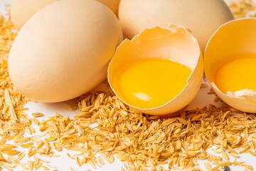 Double yellow stupid egg with characteristics of Northeast China