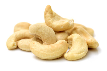 Cashew on white background 