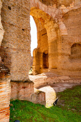 Italy, Rome. Baths of Caracalla, where water supplied by new branch of Aqua Marcia (Aqua Nova...