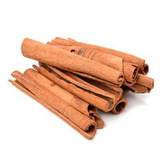 cinnamon sticks isolated on white