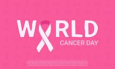 hand drawn world cancer day background