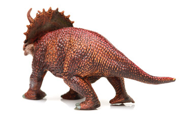 Styracosaurus dinosaur figure toy on white background