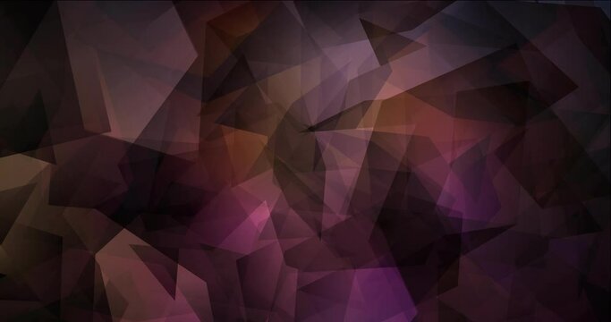 4K looping dark pink, yellow polygonal abstract animation. High-quality clip in twirl style with gradient. Movie for a cell phone. 4096 x 2160, 30 fps. Codec Photo JPEG.
