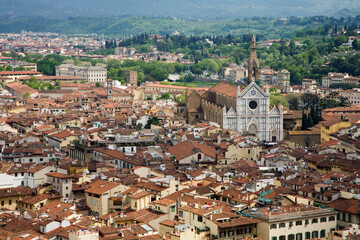 Fototapeta na wymiar Italy, Florence. Overview of city.