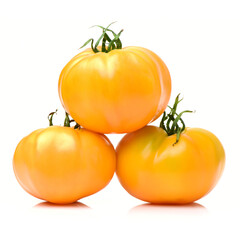 yellow tomatoes on a white