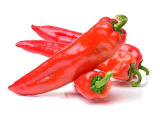 Fresh red pepper on white background