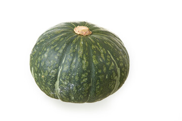 Green pumpkin on the white background