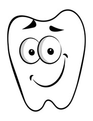 Happy tooth stock illustration