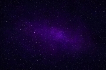Starry night sky galaxy space background. Violet or purple dark night sky. 