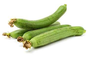fresh loofah on the white background 