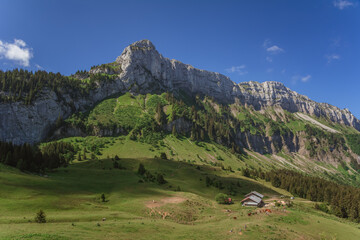 Fototapeta na wymiar La roche Parnal, haute Savoie