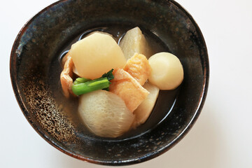 かぶと油揚げの煮物
