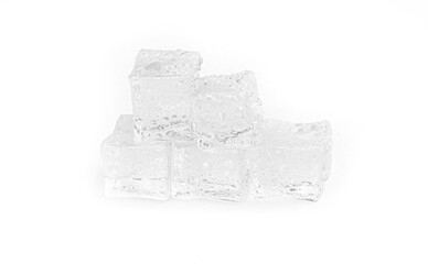 ice cubes isolated on white background